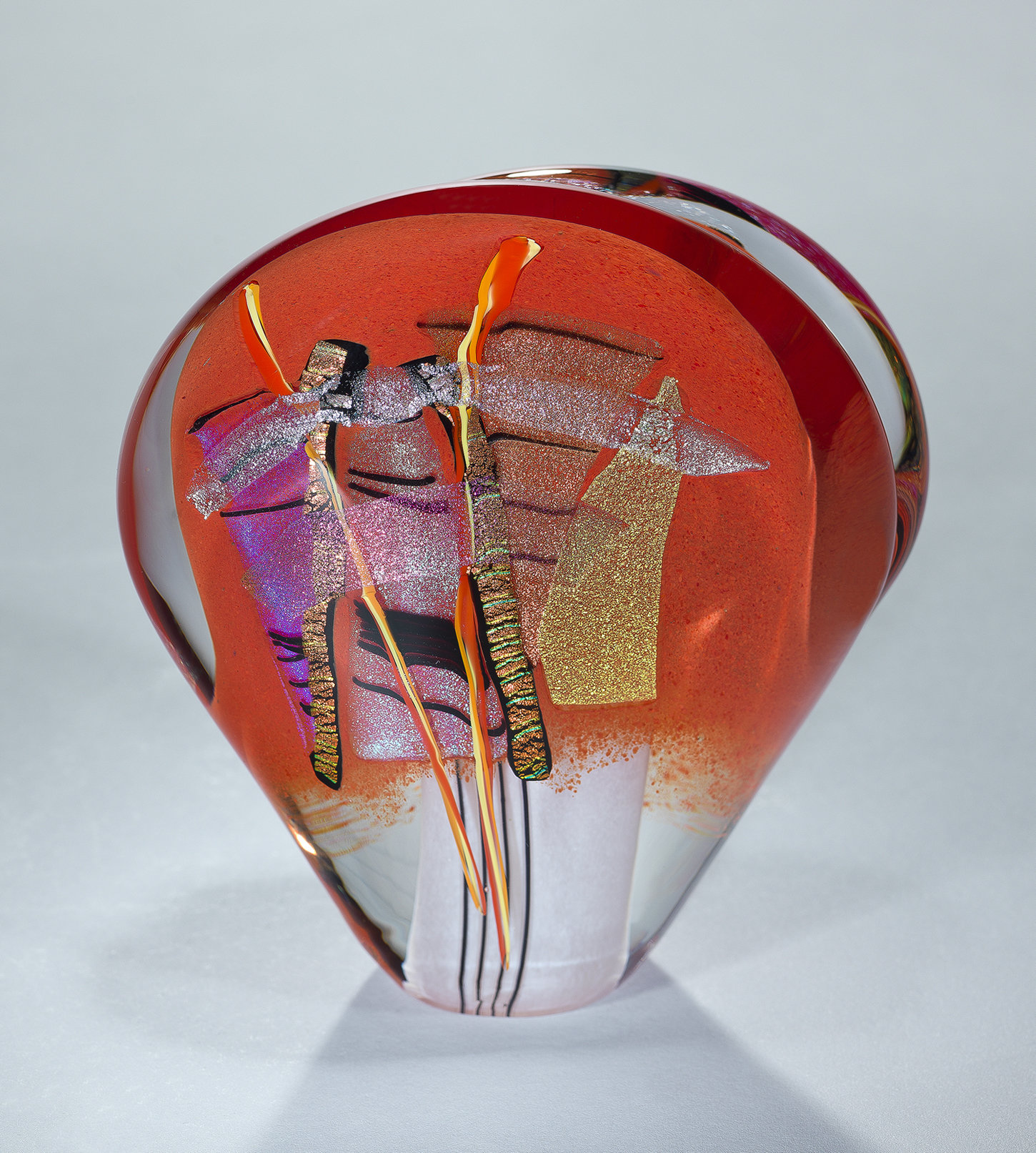 Red Evolution Paperweight By Shawn Messenger Art Glass Paperweight Artful Home