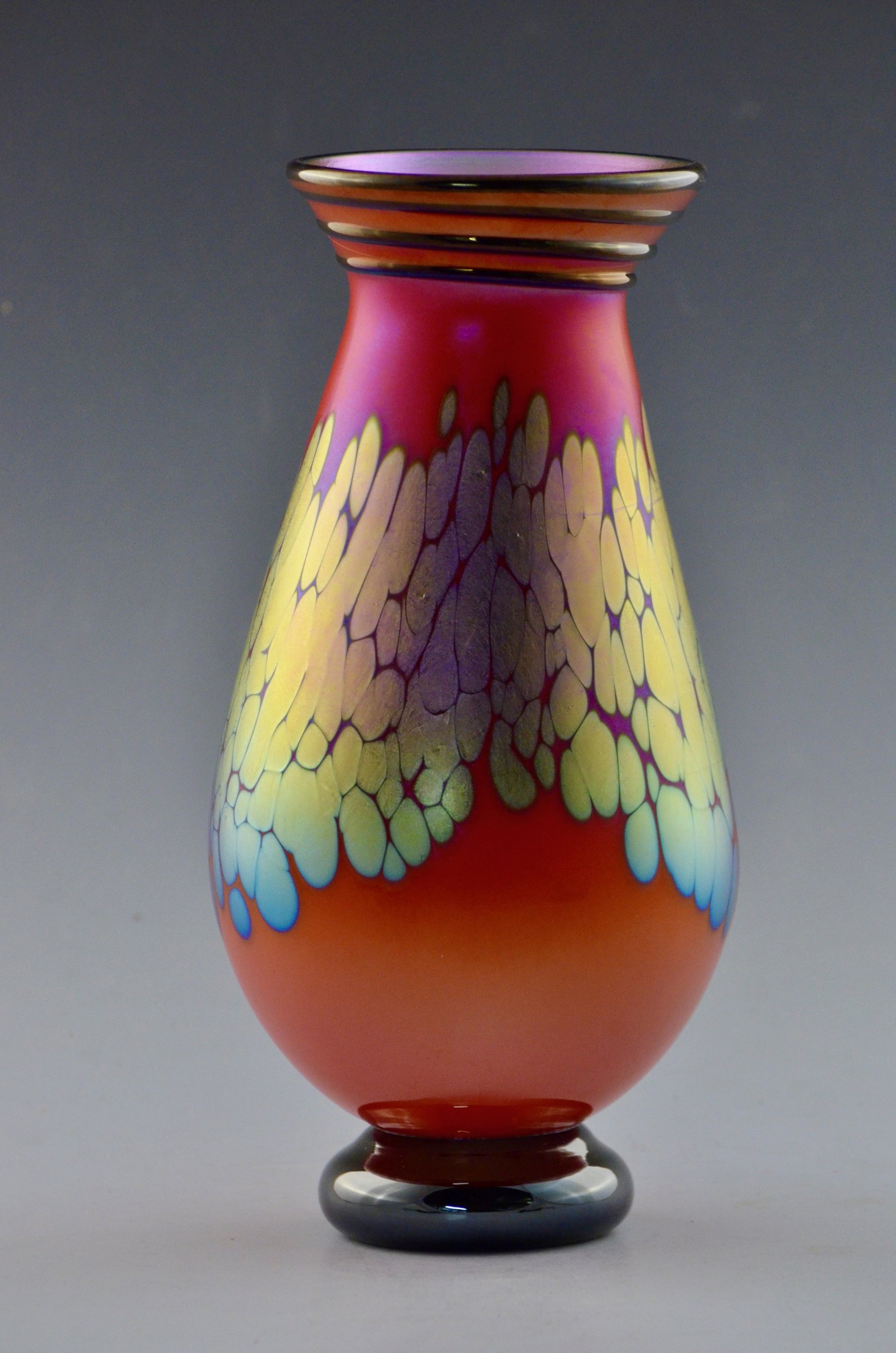 Orange Teardrop Vase II by Donald Carlson (Art Glass Vase ...