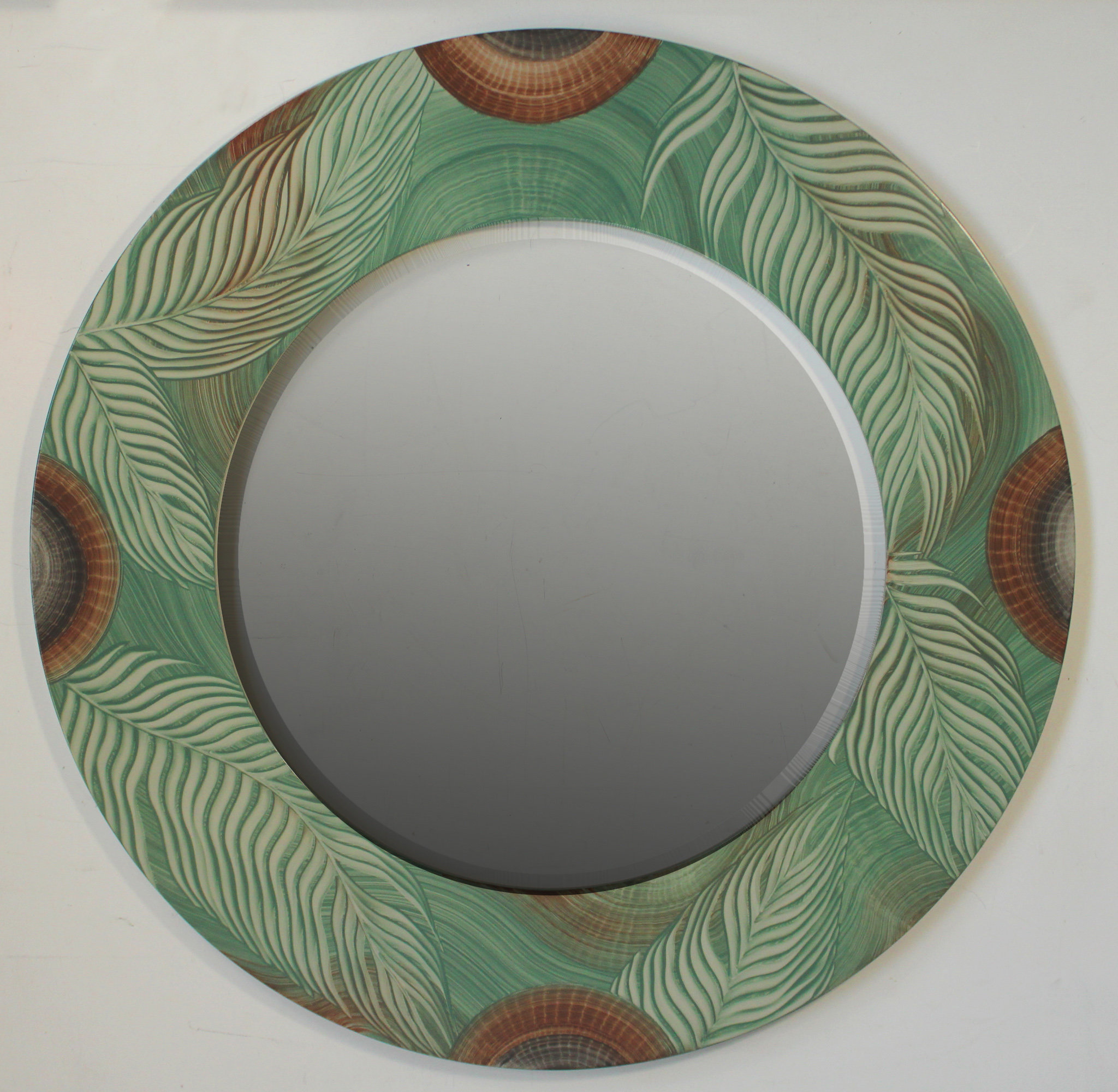 Venetian Mirror With Palm Leaf Patterns