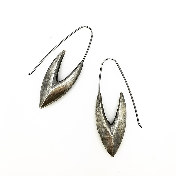 Warrior Woman Shield Earring by Sasha Walsh (Silver Earrings) | Artful Home