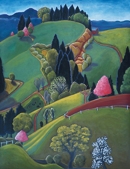 Voluptuous Hills by Jane Aukshunas (Giclee Print) | Artful Home