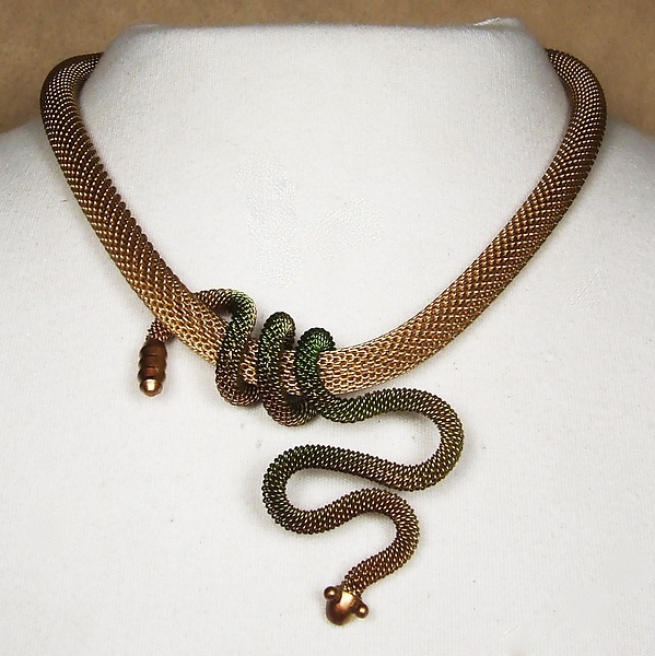 Snake Wrap Necklace by Sarah Cavender (Metal Necklace) | Artful Home