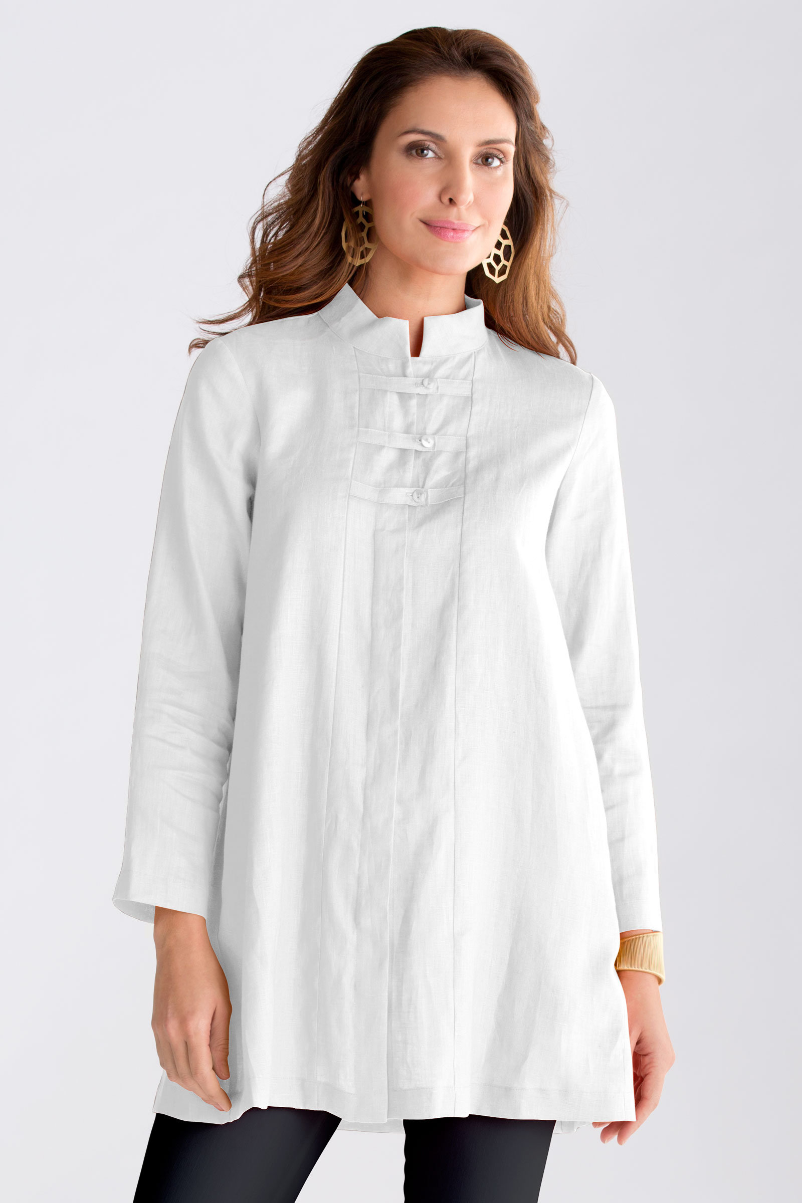 Faraway Linen Tunic by Spirithouse (Linen Shirt) | Artful Home