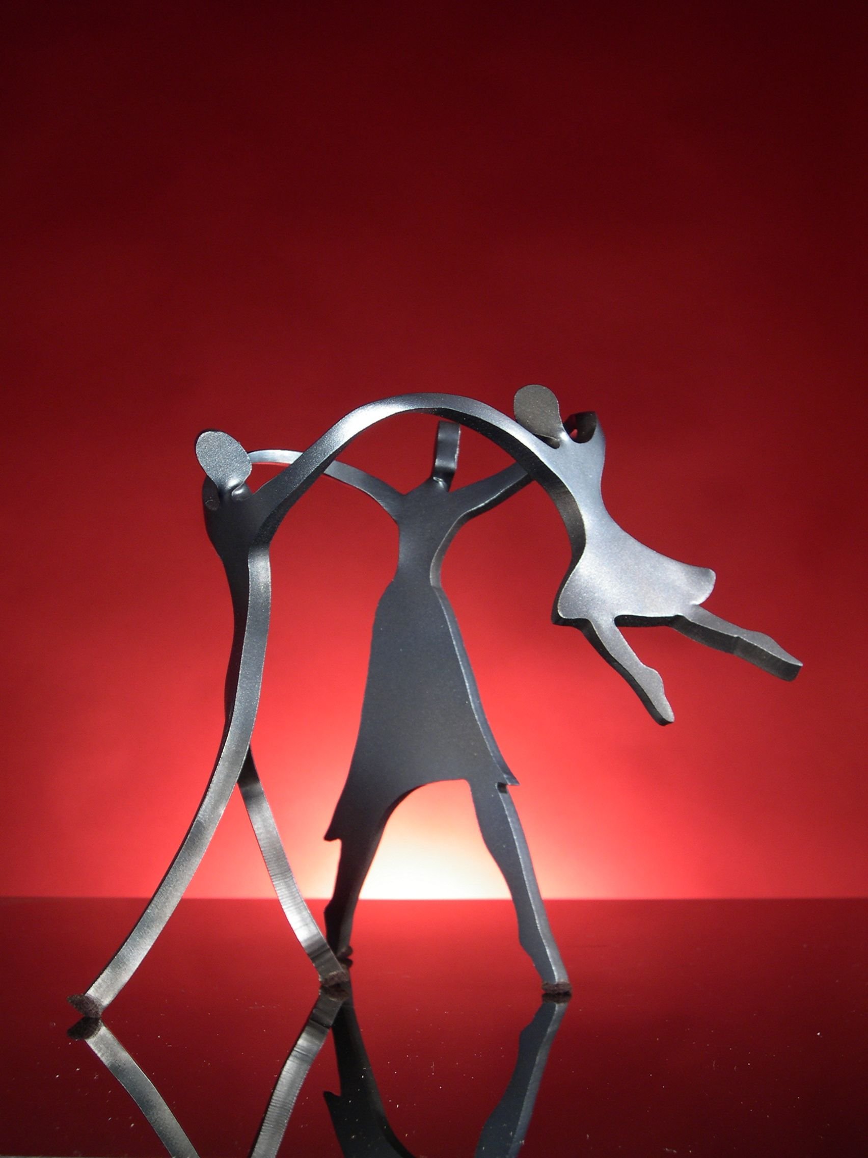 Dancing Family with a Girl by Boris Kramer (Metal Sculpture) | Artful Home